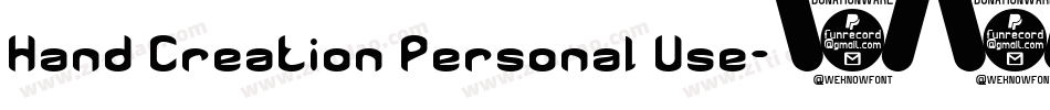 Hand Creation Personal Use字体转换